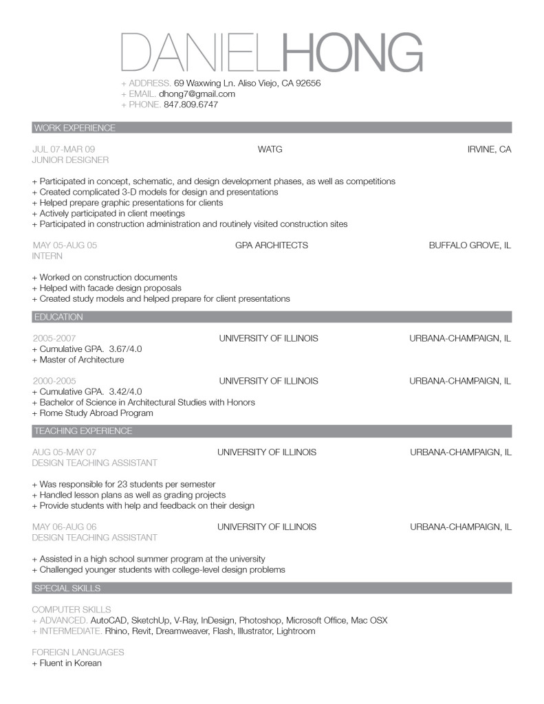 Resume bold gpa