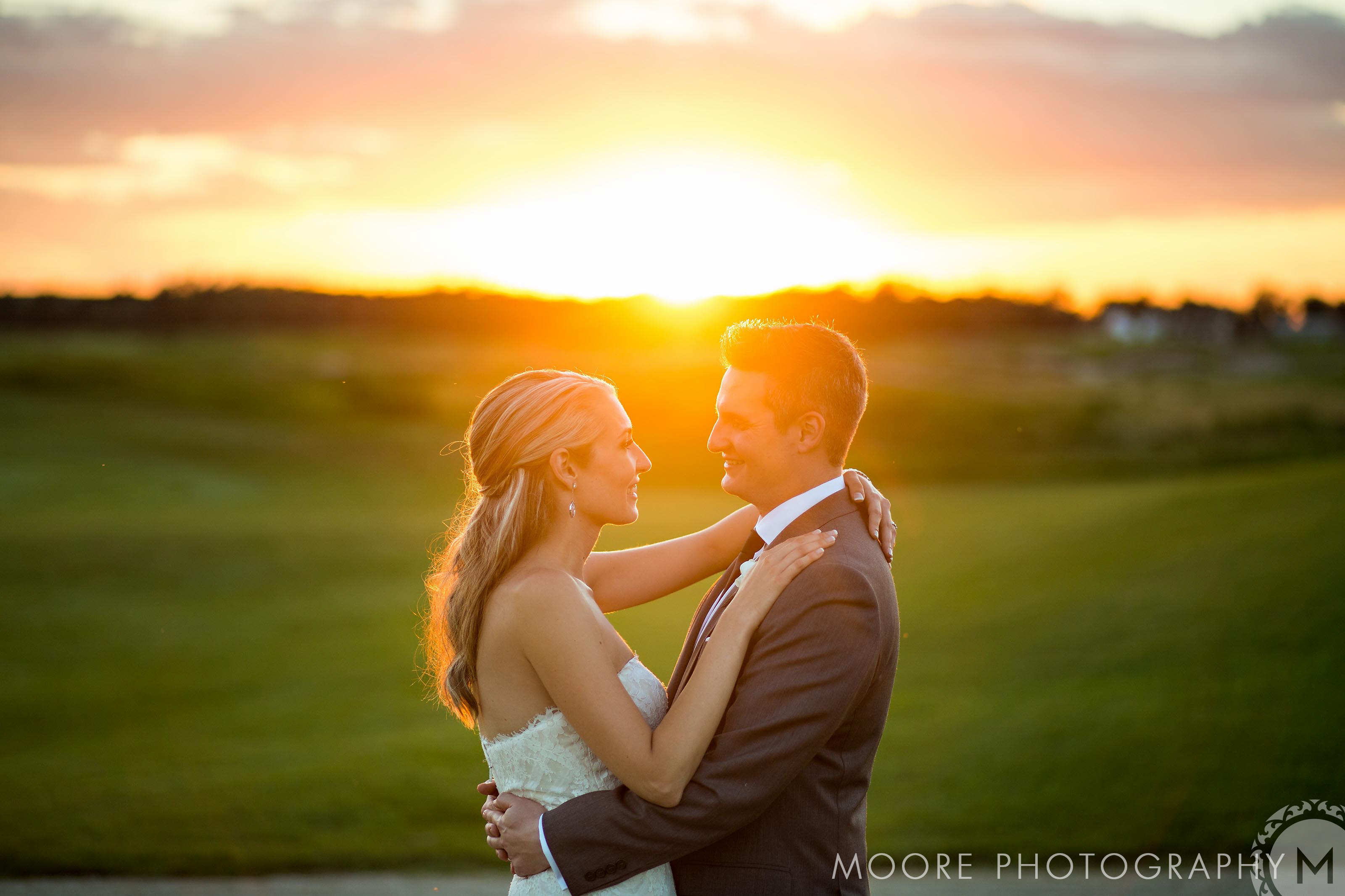 Bride and groom at twilight - Amanda Douglas Events