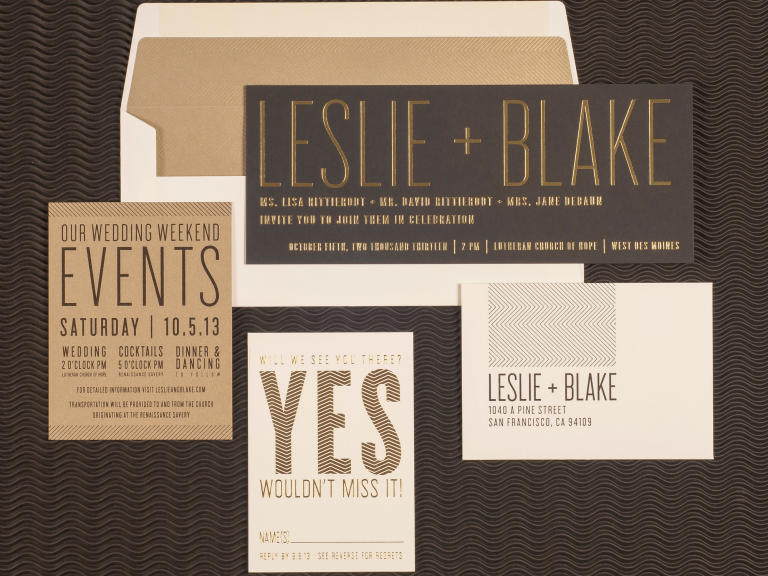 Gold Foil Invitation