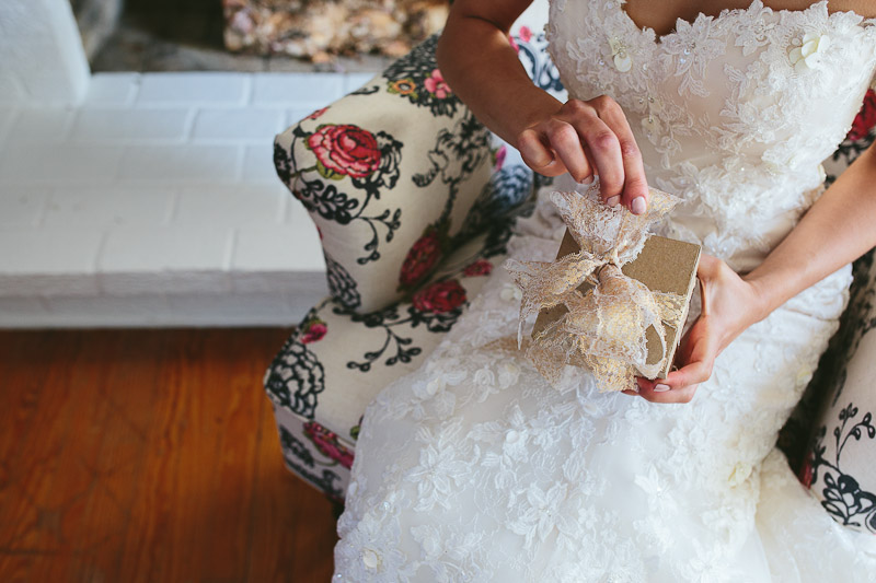 bride opening gift - Gifts for the bride - Amanda Douglas Events