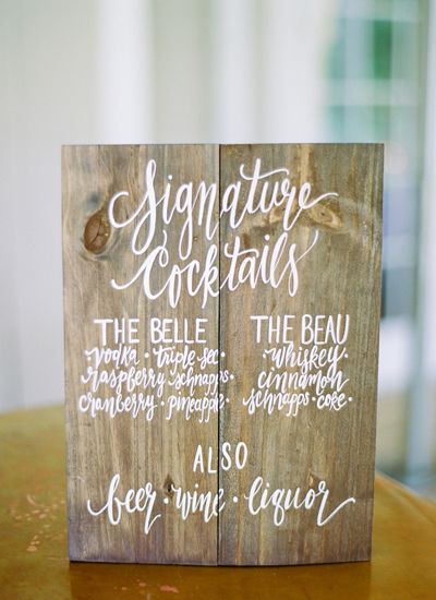 Signature Drinks Sign - Amanda Douglas Events