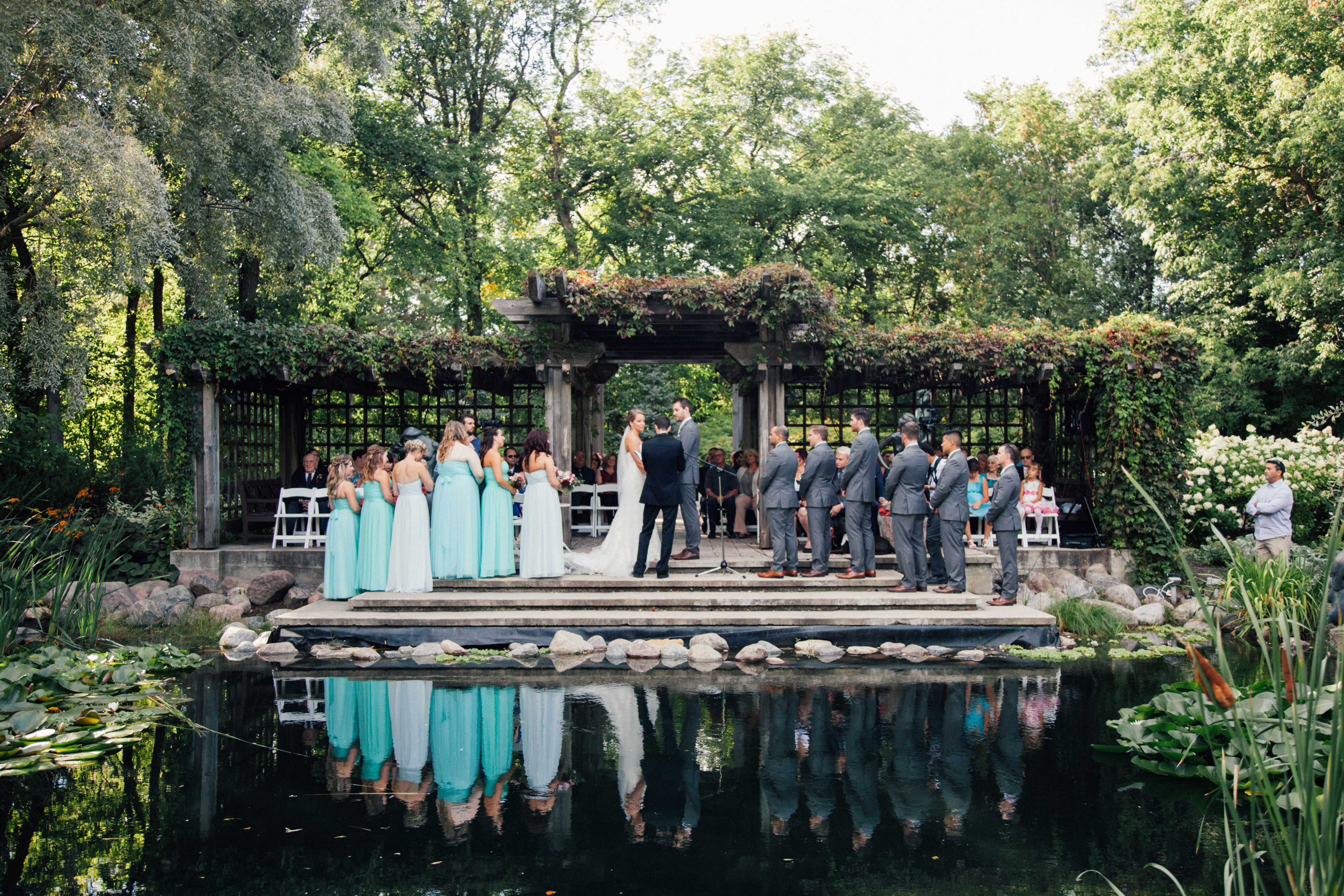 Qualico Family Centre Wedding - pond