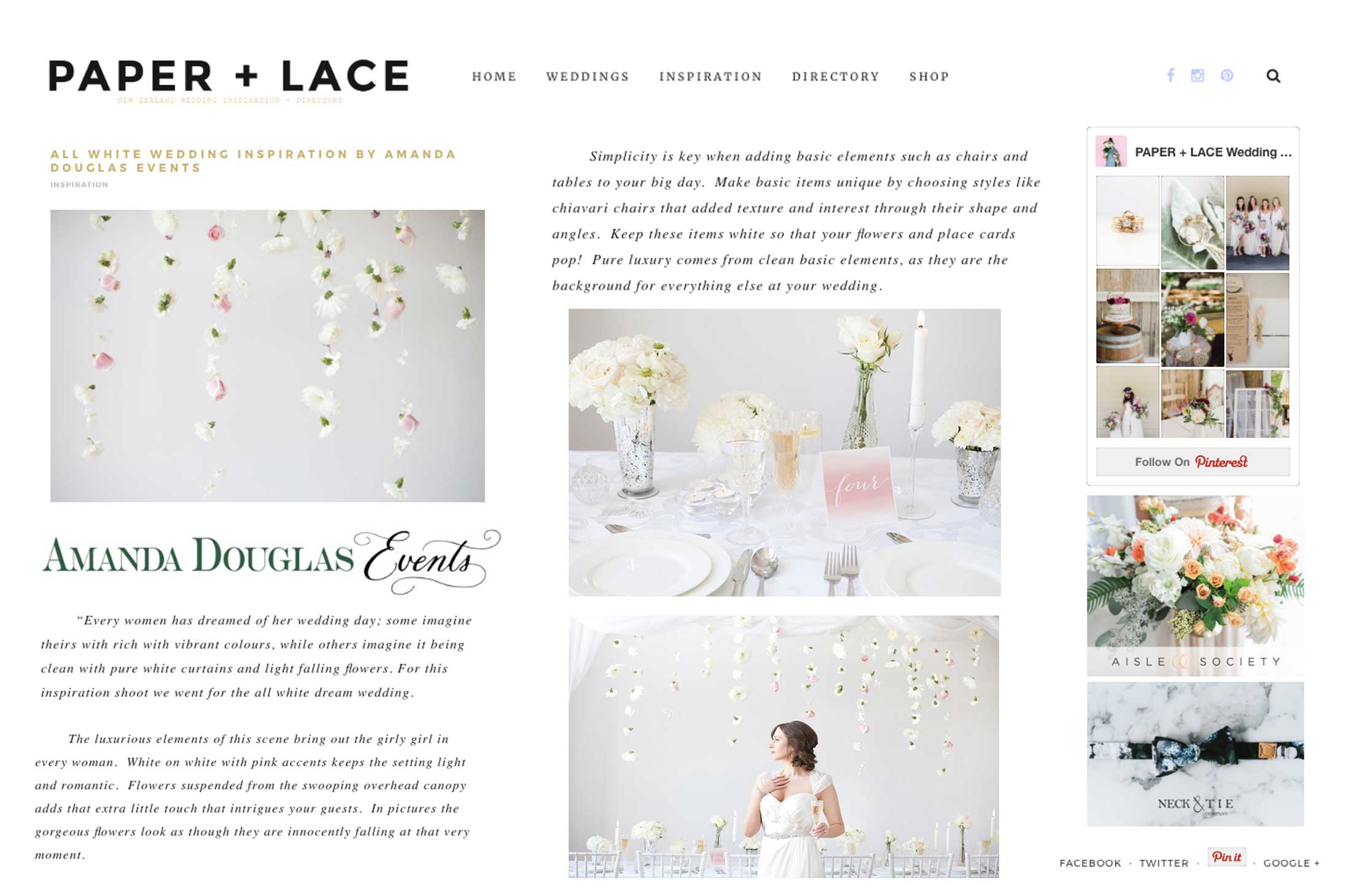 Winnipeg Wedding Planner and Inspiration Feature: Paper + Lace