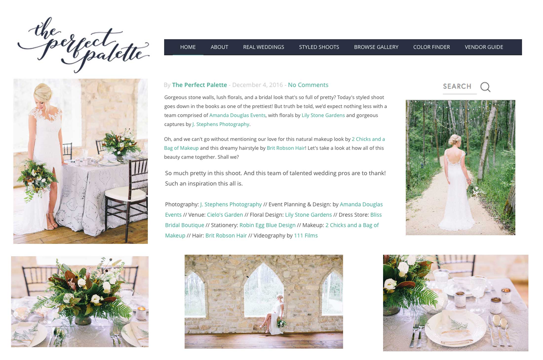 Winnipeg Wedding Planner and Inspiration Feature: The Perfect Palette