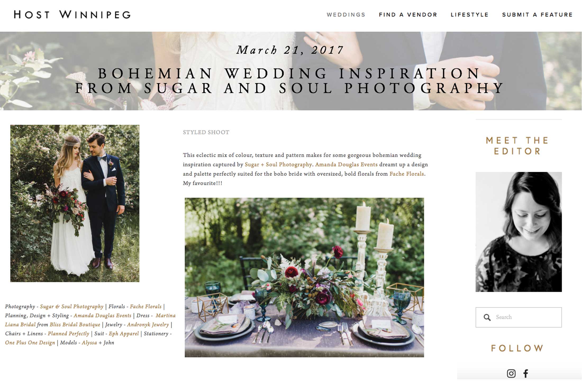 Winnipeg Wedding Planner and Inspiration Feature: Bohemian Rustic Glam Wedding