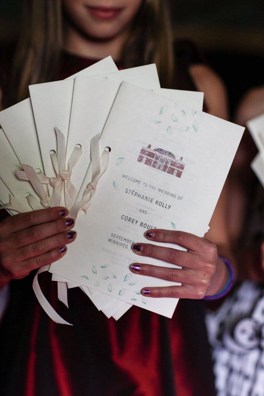 Ceremony programs - Mansion Wedding - Amanda Douglas Events