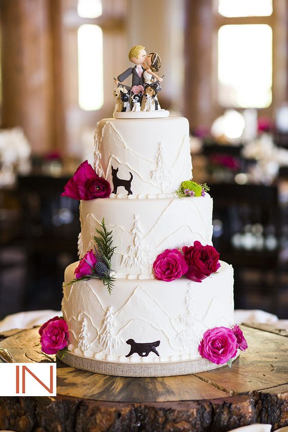 Dog inspired wedding cake - Amanda Douglas Events